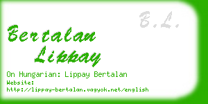 bertalan lippay business card